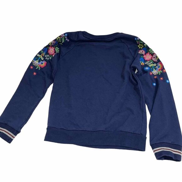 Delia’s Girl Sweatshirt w/ Embroidered Sleeves - Kids Size Large (14/16) - Picture 2 of 8
